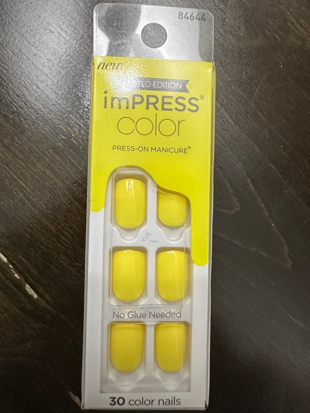 imPRESS Color Press-On Manicure Nails - Sunny Yellow Set short